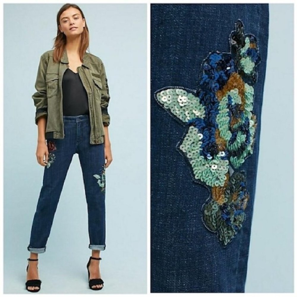 Anthropologie Pilcro The Letterpress Sz 30 Sequin
